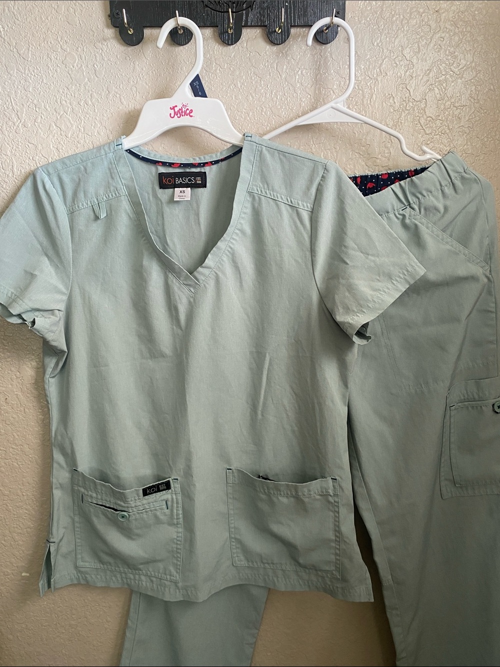 Koi Basics Mint Green Scrub Set - V-Neck Top & Pants